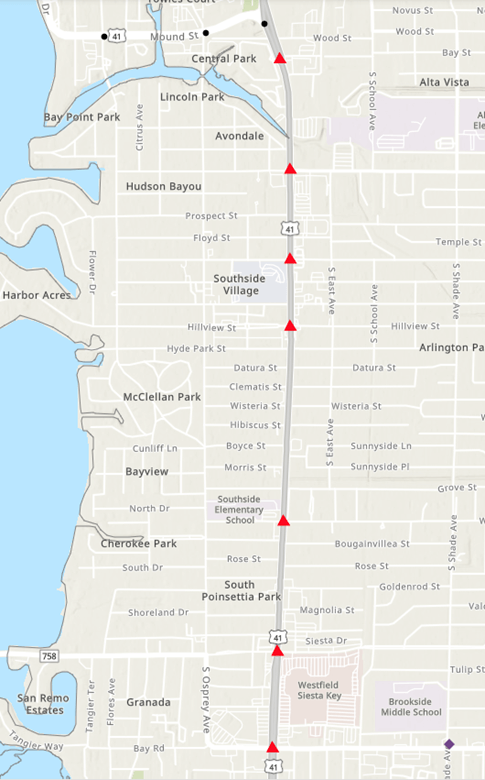 US 41 FRAME Locations