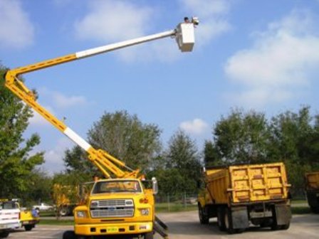 This is a picture showing a laser scan borrow truck process.
