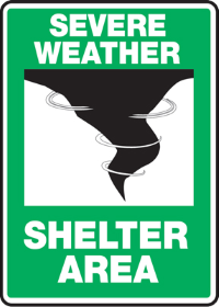 Severe Weather Shelter Sign