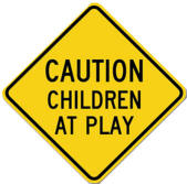 graphic of Children at Play sign