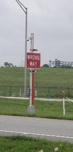Wrong Way Sign