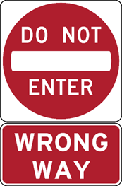 DoNotEnter Do Not Enter Wrong Way sign