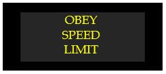 obey speed limit