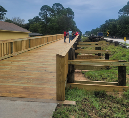 Tom King Bayou pedestrian bridge ribbon cutting ceremony August 24th 2022 in Navarre, FL pic2