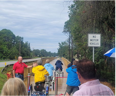 Tom King Bayou pedestrian bridge ribbon cutting ceremony August 24th 2022 in Navarre, FL pic1